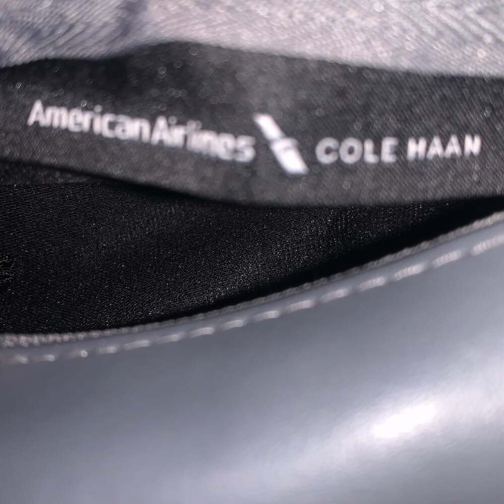 COLE HAAN For AMERICAN AIRLINES Makeup Cosmetic Pouch gray Zip T4 - Picture 5 of 5